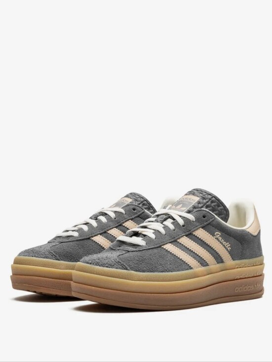 adidas Shoes - Adidas Gazelle Bold Shoes Grey Magic Beige Gum Size 8.5